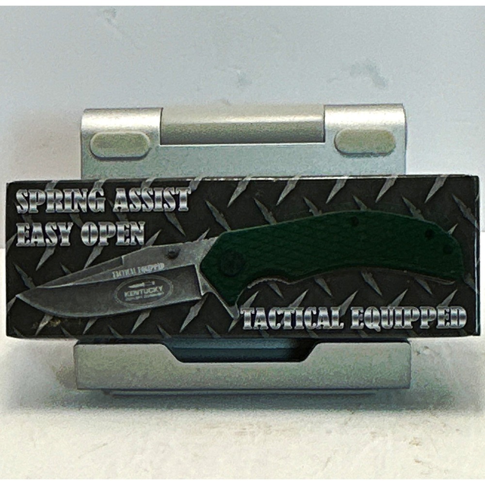 Kentucky Cutlery Co Tactical Equipped Assisted Pocketknife Green/Black SS